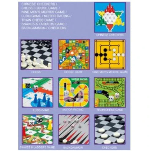 Ultimate 10-in-1 Chess Games of Pure Fun with the Magnetic Board Playset