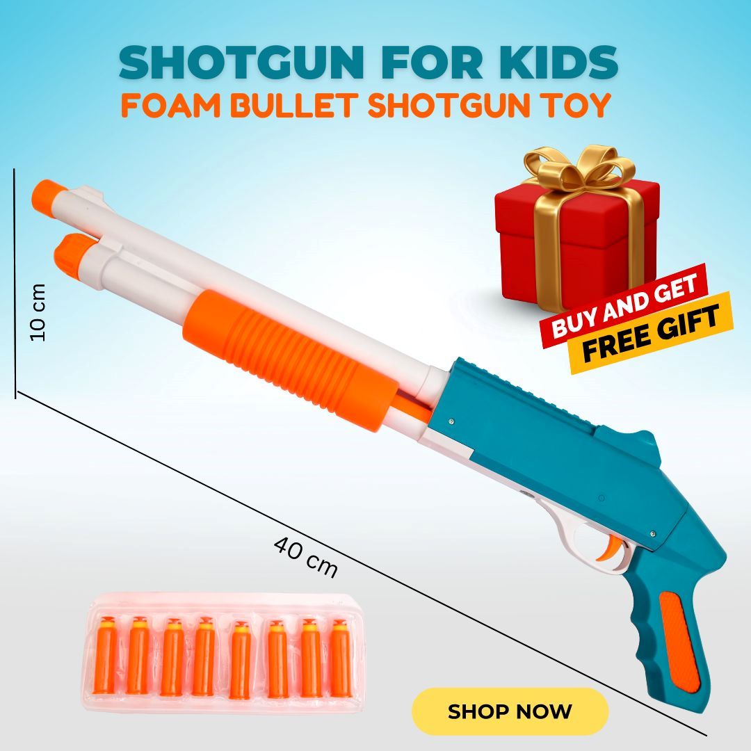 SHELL EJECT SOFT DART Shotgun Style Toy Gun Blowback Shells Reproduction  Genuine Manual  Outdoor Kids Toy