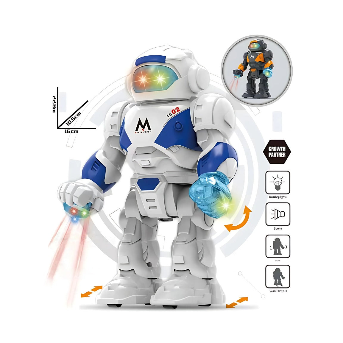 Walking Brave Robot Light And Sound