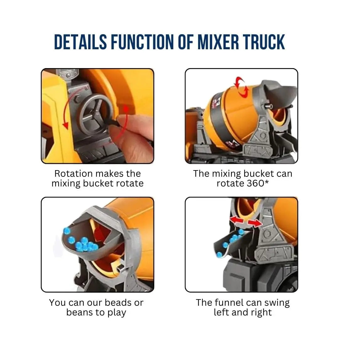 Big Size Kids Plastic cement Mixer Truck Sliding Engineering Toy Slide Truck Toy Rotation  Makes the Mixing Bucket rotatet