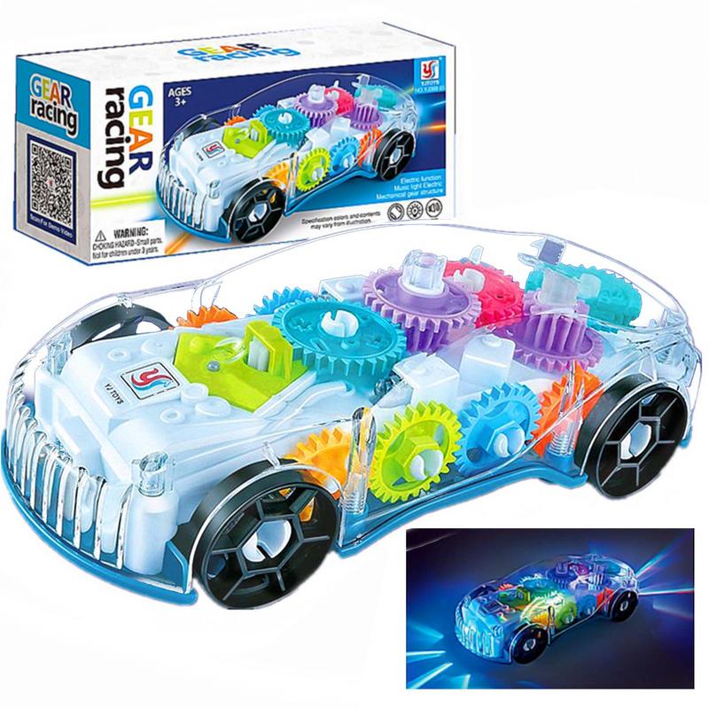 Transparent Gear Racing Car With Light And Music
