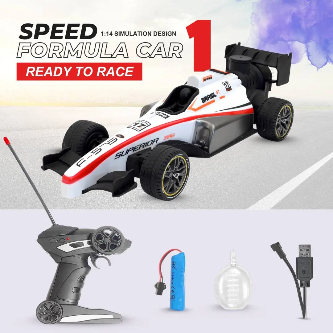 F1 High-Speed Remote Control Car for Kids - Rechargeable Rc Vehicle
