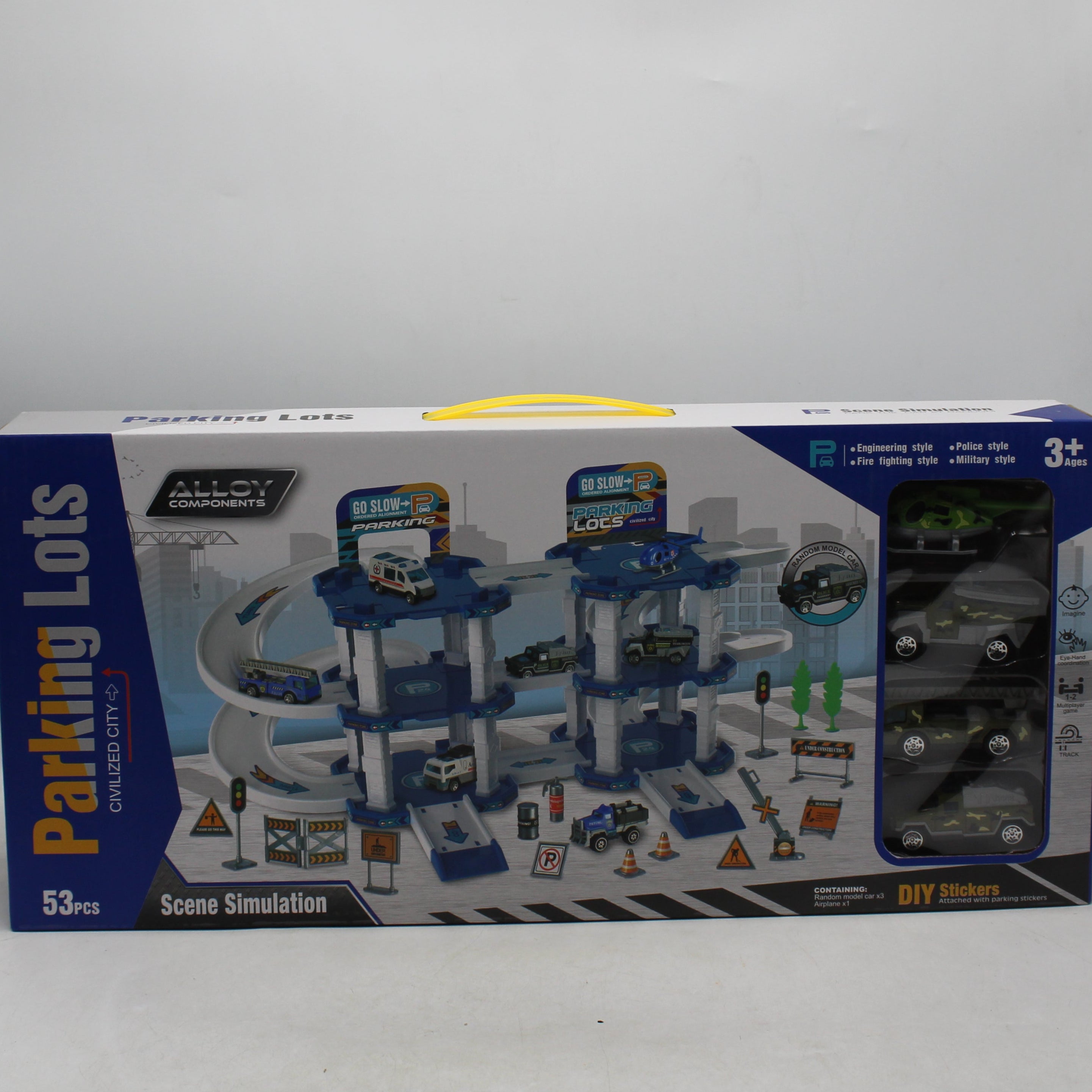 Alloy Car Parking Lot 53 Pieces