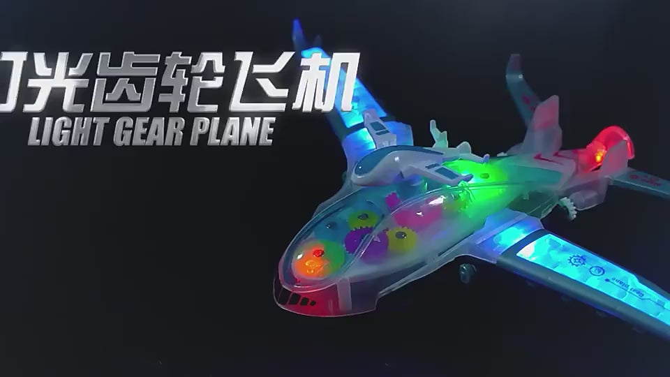 Toy Gear Plane with Lights & Music for Kids | Safe & Fun Gift for Toddlers
