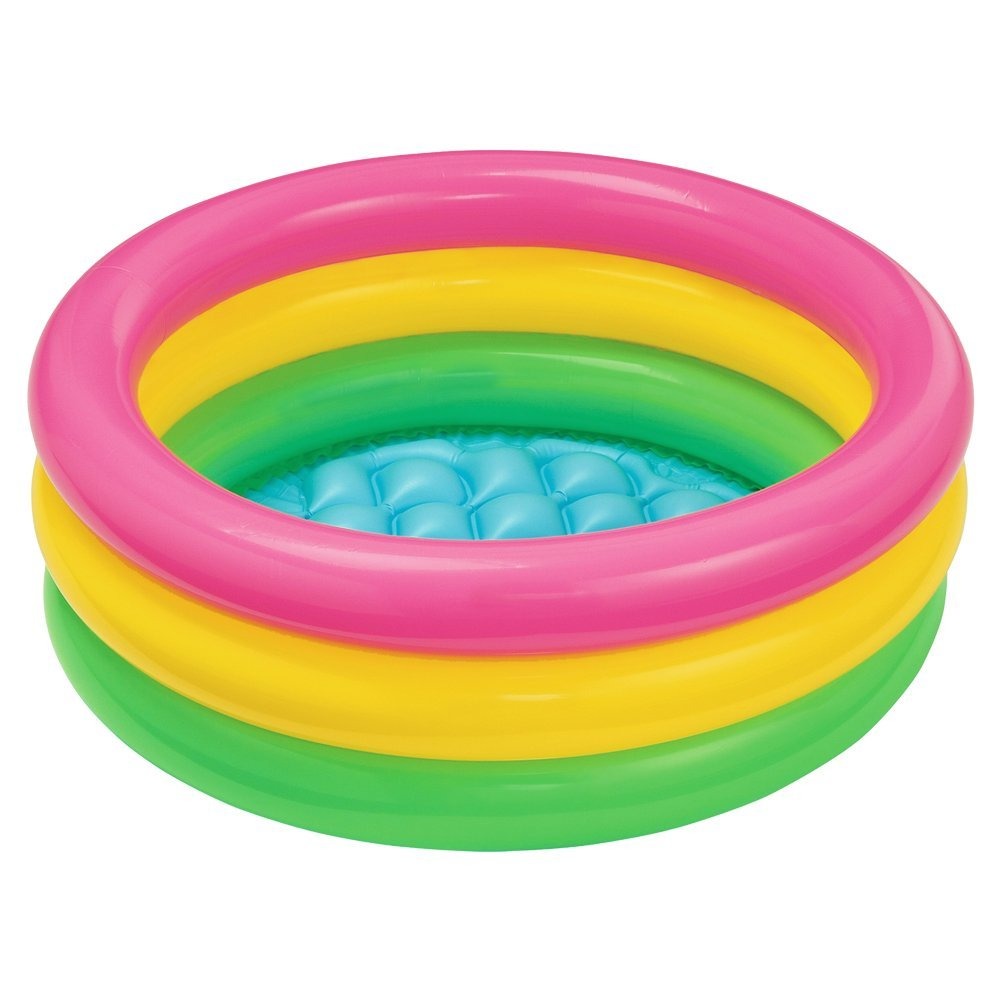 Kids Inflatable Rainbow Pool with Pump – Colorful Baby Swimming Pool | Bundle Offer