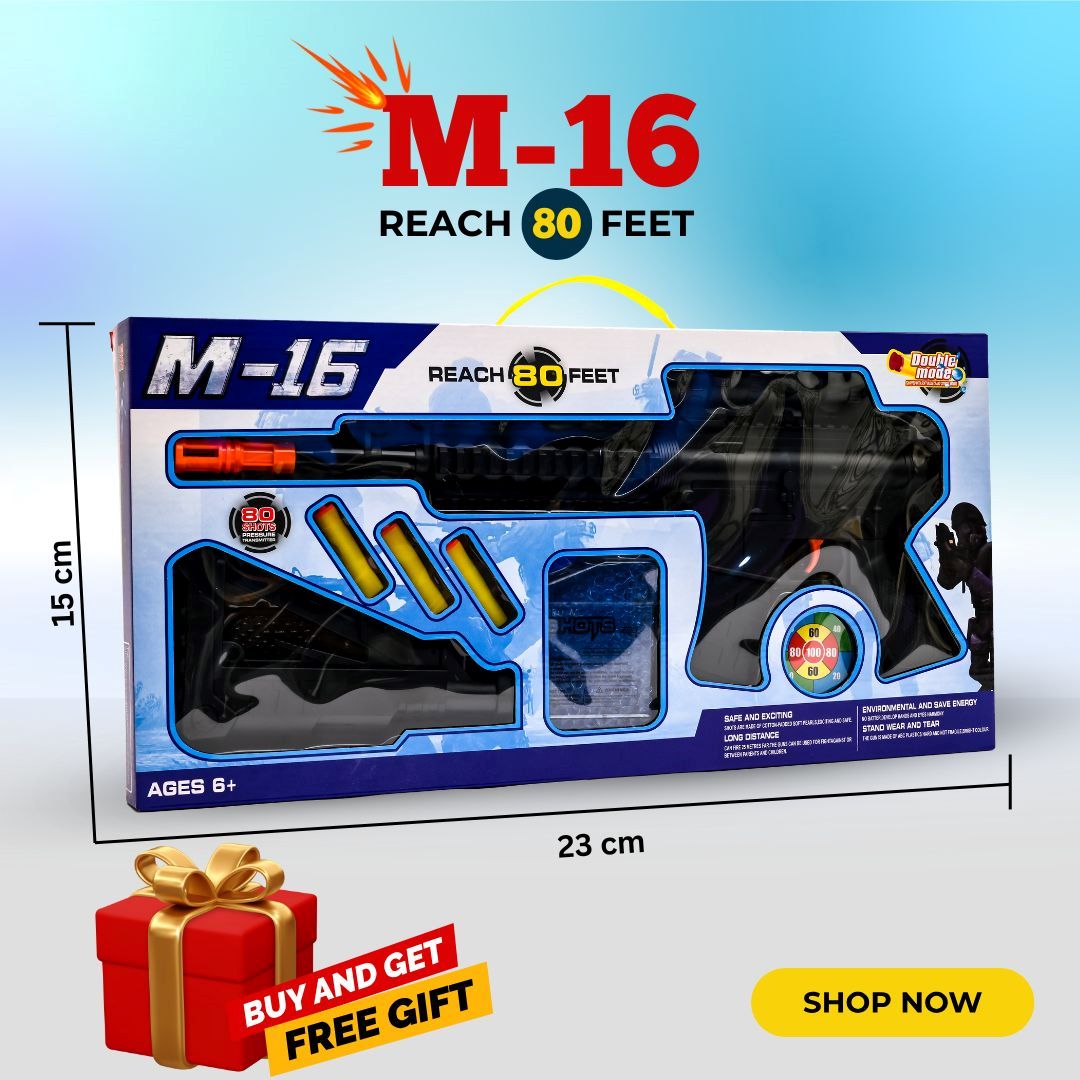 M16 Gun with foam and jelly bullets for kids