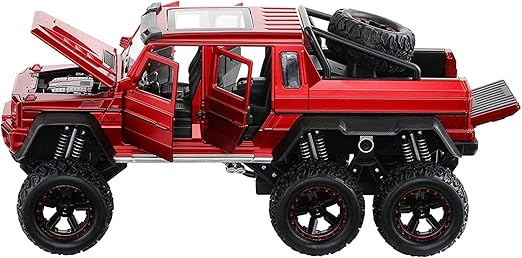 Mercedes-Benz G63 AMG 6x6 Diecast Model Car with Lights, Sound, and Openable Doors
