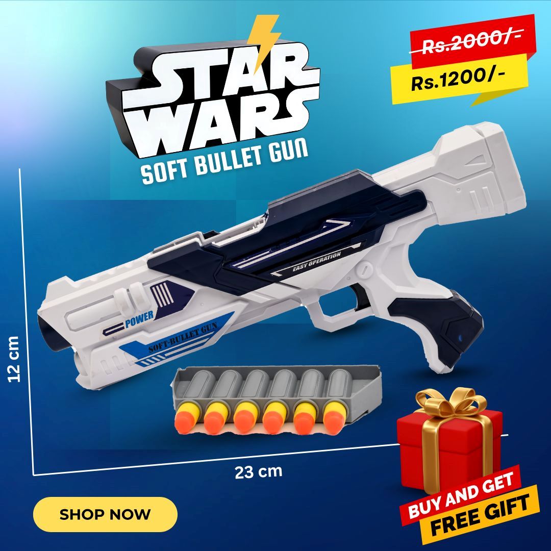 "⚡ Unleash the Force with the Star Wars Soft Bullet Blaster! 🚀"