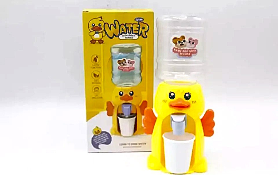 Little Duck, Big Sips Tiny Taps, Big Smiles with kids water dispenser